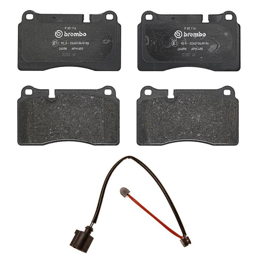 Audi Brembo Brake Kit - Pads Front (Low-Met) (with Sensor) 8J0698151K - Brembo 1814571KIT